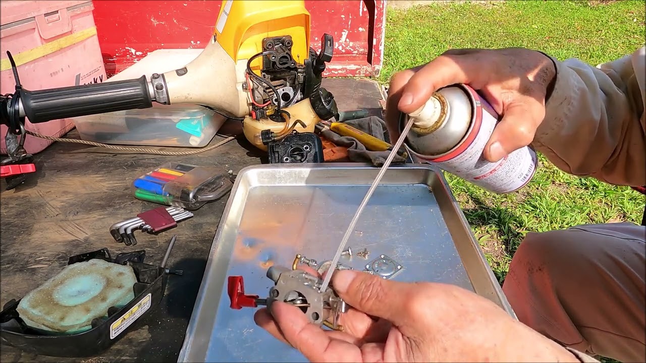 奄美　草刈り機キャブレターの燃料漏れ修理してみました。