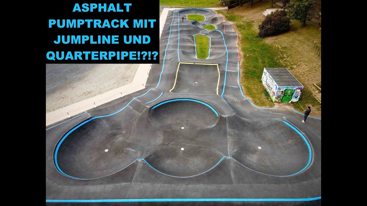 RIESEN ASPHALT PUMPTRACK IN VELLMAR (KASSEL) -  MIT ASPHALT QUARTERPIPE