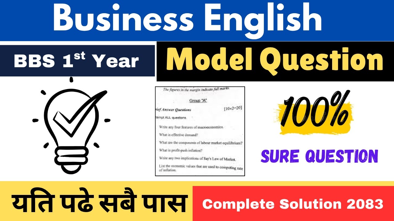 🎯 BBS 1st Year Business English Model Question 2083 | Complete Solution | TU Exam Preparation