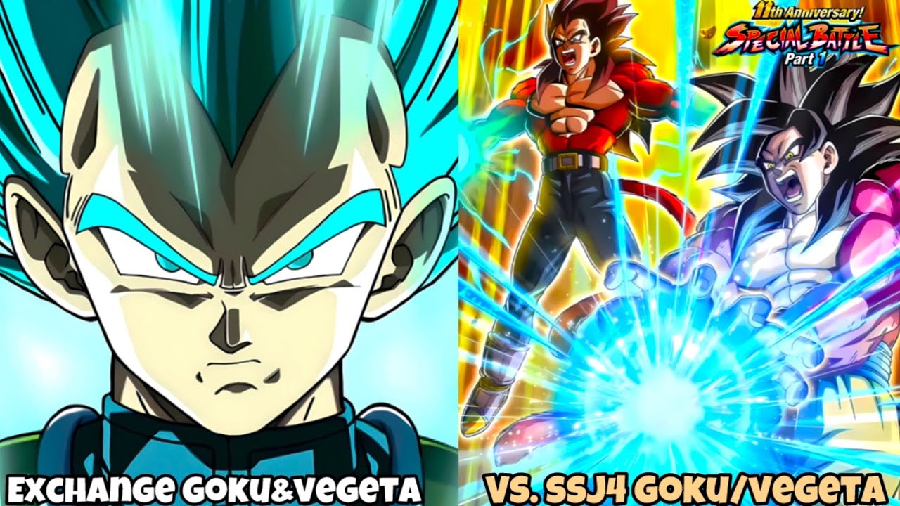 SSGSS GOKU/VEGETA VS. STAGE 2 SSJ4/GOKU&VEGETA SPECIAL BATTLE PART 2! 11TH ANNIVERSARY! (Dokkan)