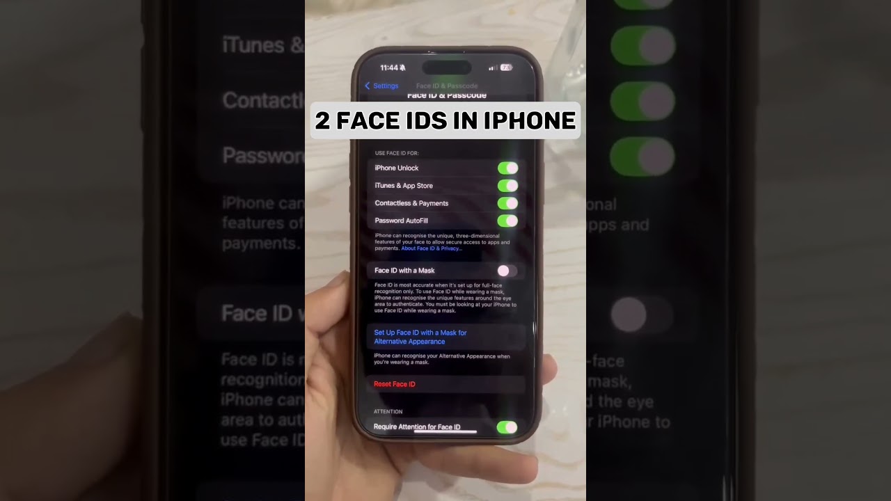 2 face I'd in iphone #iphone16promax #faceid