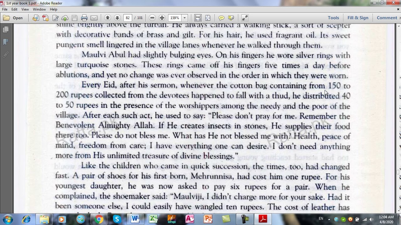 English | 1st Year | Short Stories | Ch#13 | God be Praised