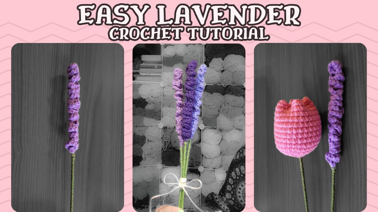 DIY Lavender Flower Amigurumi Tutorial: Fast No Sew 🌸 How to Crochet Lavender Flower | Easy Crochet