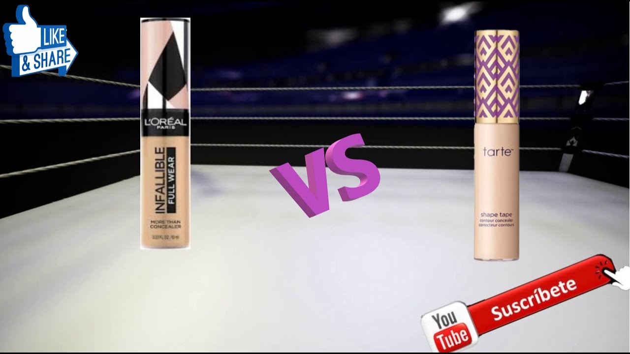 Corrector Infalible full wear  VS Tarte shape tape !!! Quien es ganador ???