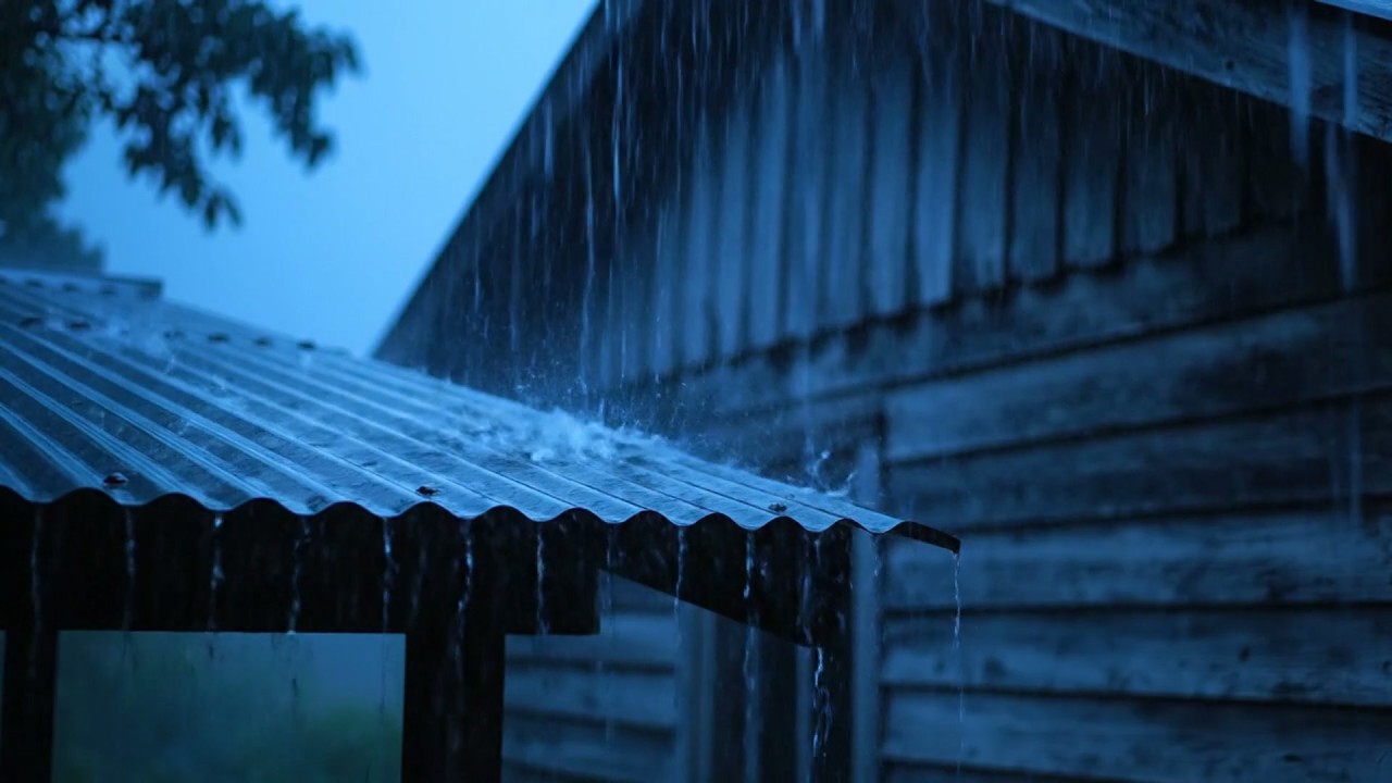 Durma Instantaneamente em 5 Minutos com Sons de Chuva Forte Doce e Ruído Branco Natural na Flor...