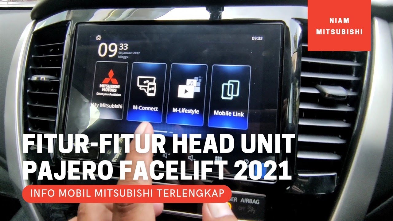 Fitur-fitur di Head Unit Mitsubishi Pajero Sport Facelift 2021