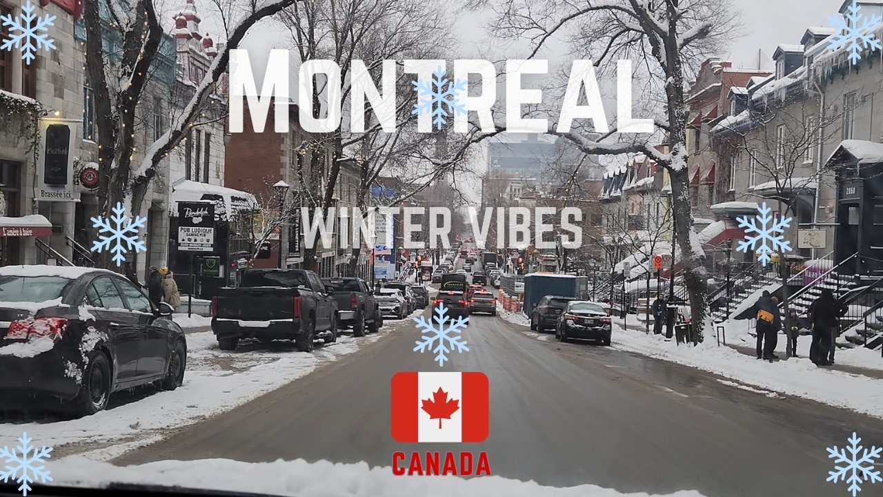 Winter Drive in Montreal 🇨🇦 Canada [4K] Snow Driving Tour