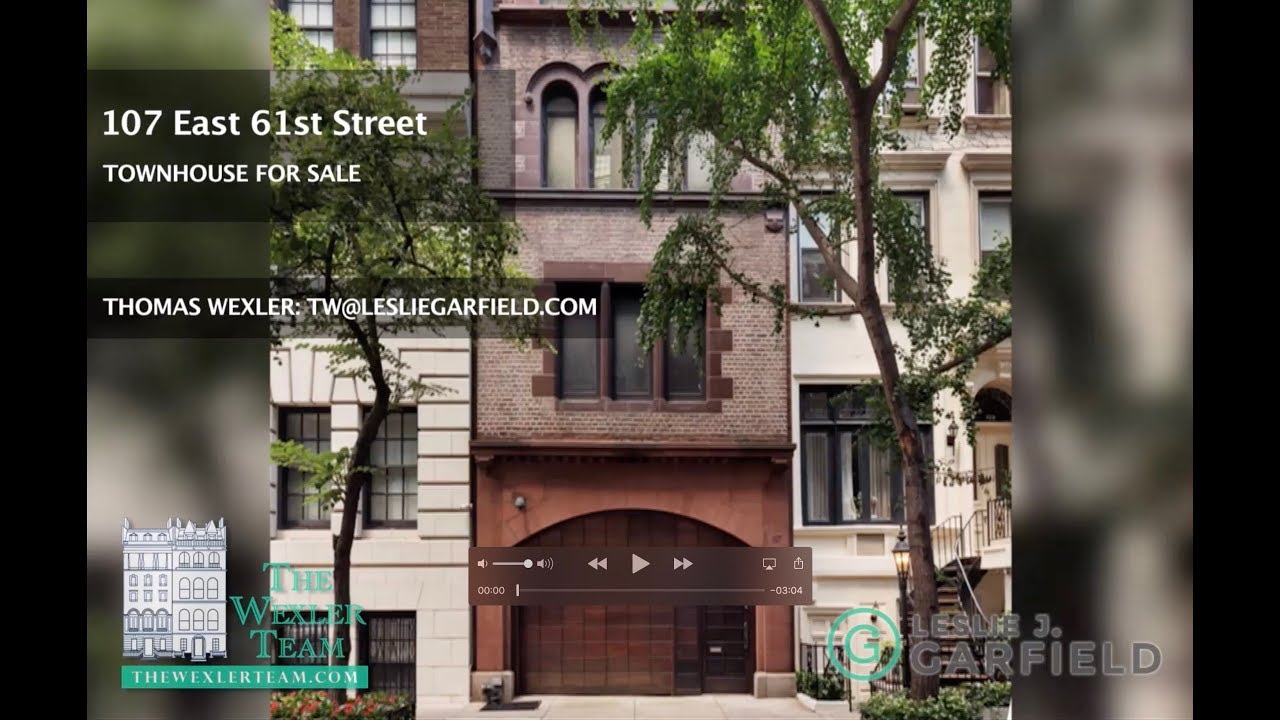 MANHATTAN TOWNHOUSE at 107 East 61ST Street FOR SALE...