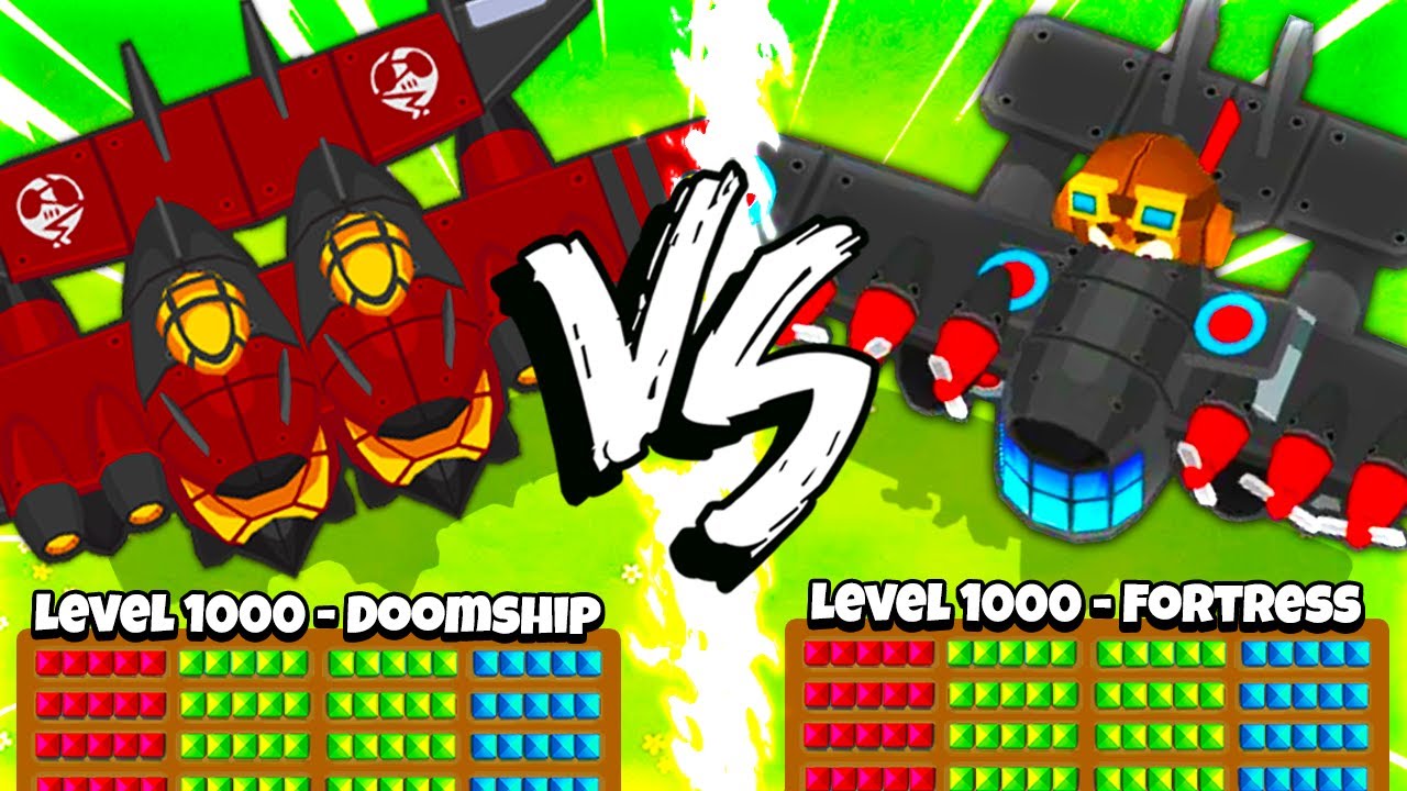 Tier 1,000 Flying Fortress VS Level 1,000 Goliath Doomship