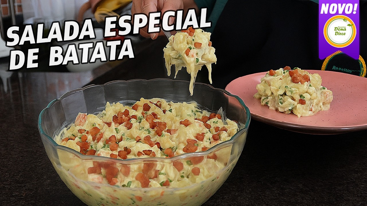 ESSA SALADA DE BATATA VAI SUMIR DA MESA! 🍽️😋🥔 #1310