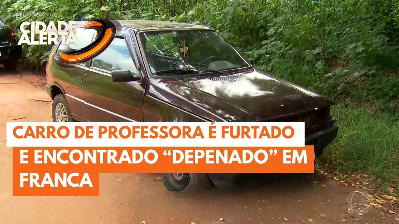 Carro de professora é furtado e encontrado “depenado” em Franca