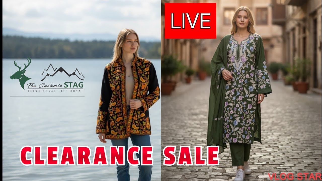 LIVE WINTER STOCK CLEARANCE SALE ON PHERANS KASHMIRI JACKETS CAPE SHAWLS SUITS