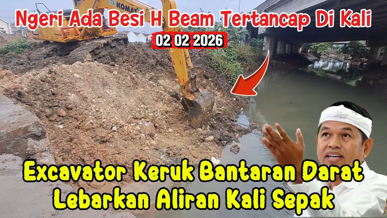 Ngeri Ditemukan Besi H Beam Tertancap Di Kali Sepak‼️ Excavator Keruk Bantaran Darat #dedimulyadi