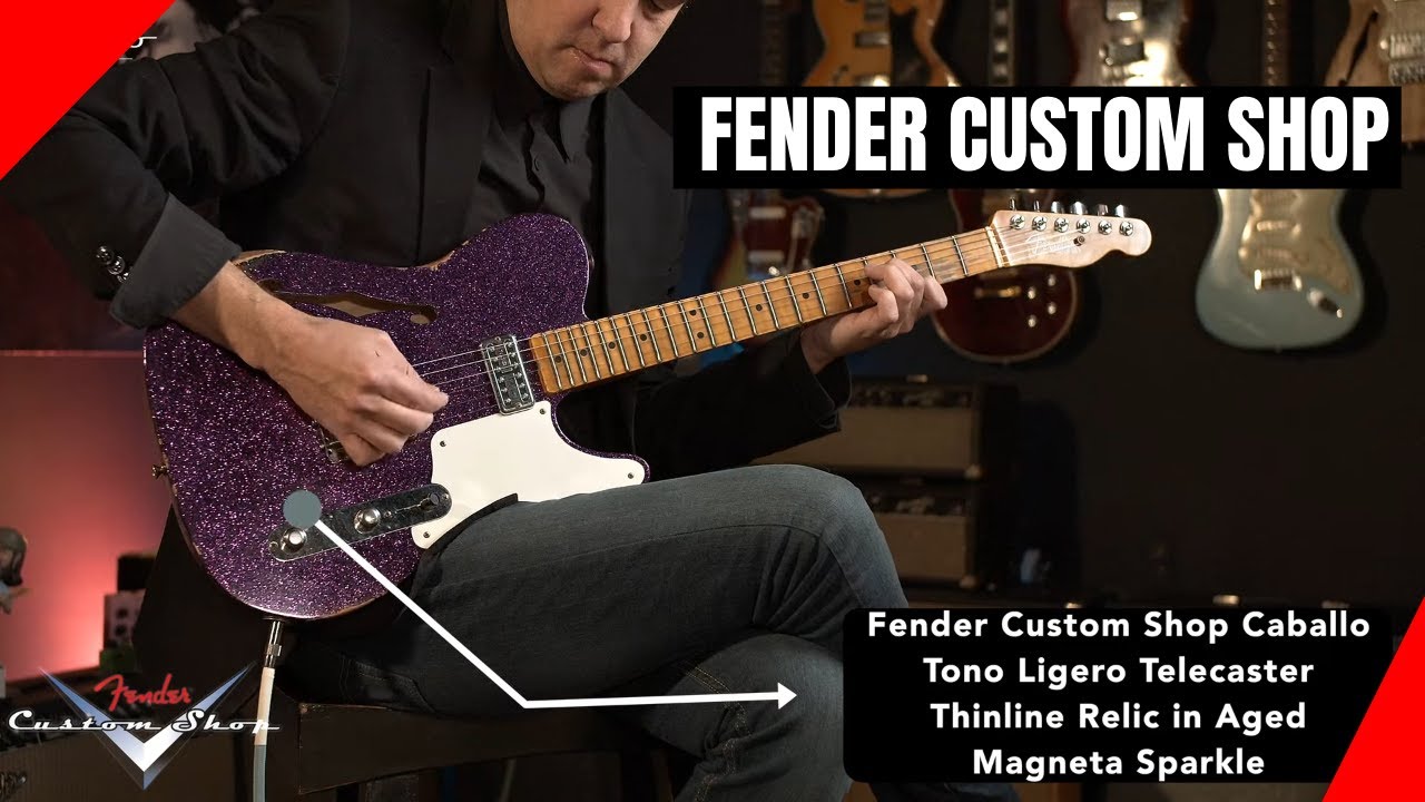 FENDER CUSTOM SHOP CABOLLO TONO LIGERO TELECASTER IN AGED MAGENTA SPARKLE