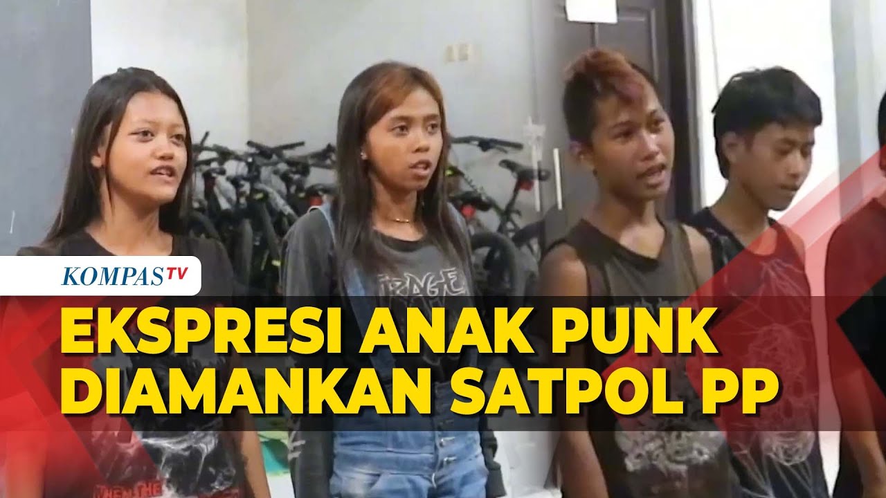Begini Ekspresi Anak Punk saat Diamankan Satpol PP