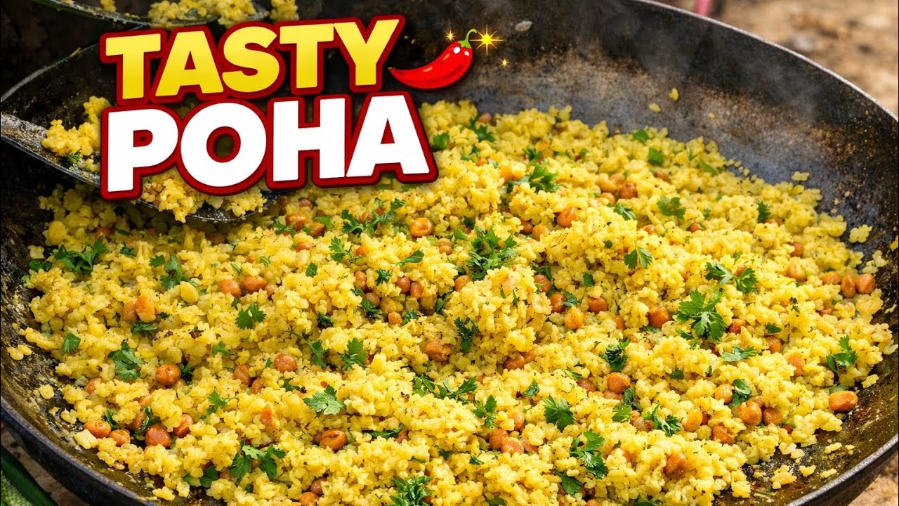 झटपट कंदा पोहे रेसिपी | Quick & Easy Kanda Poha Recipe for Perfect Breakfast 😋