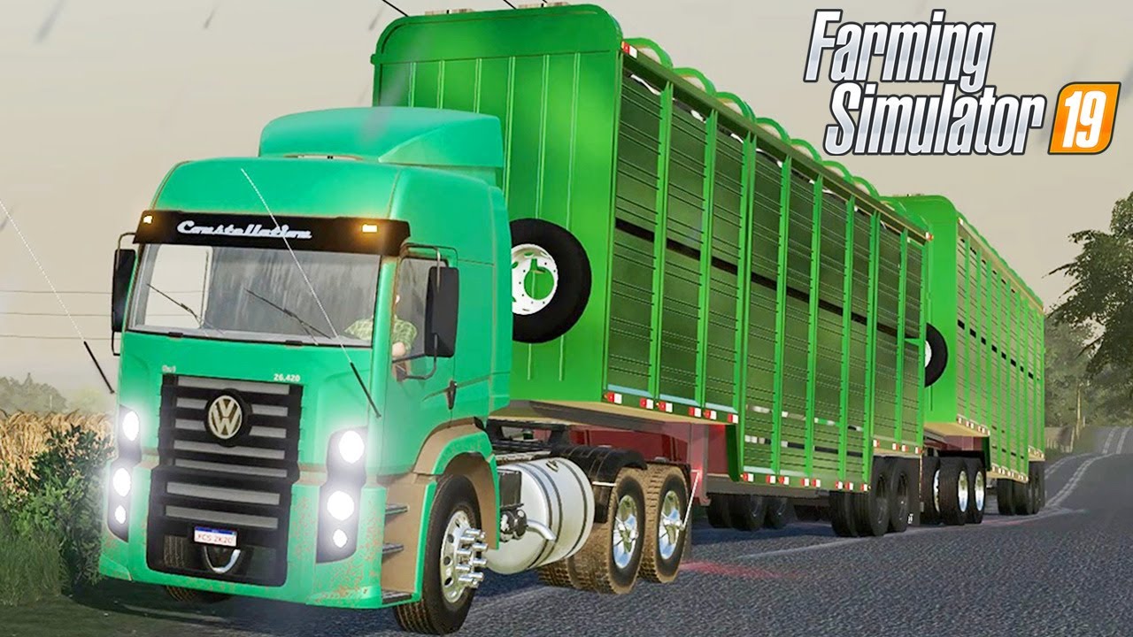MEGA TRANSPORTE DE GADO | Farming Simulator 19 | Lone Oak Farm - Episódio 106