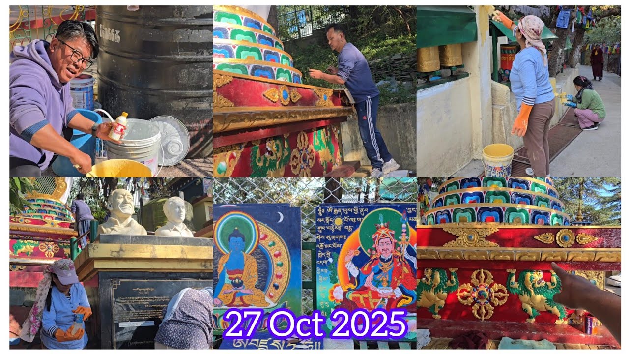 Работа в Lhagyal Ri с тремя трудолюбивыми женщинами (Ачала)🙏🙏👌👌