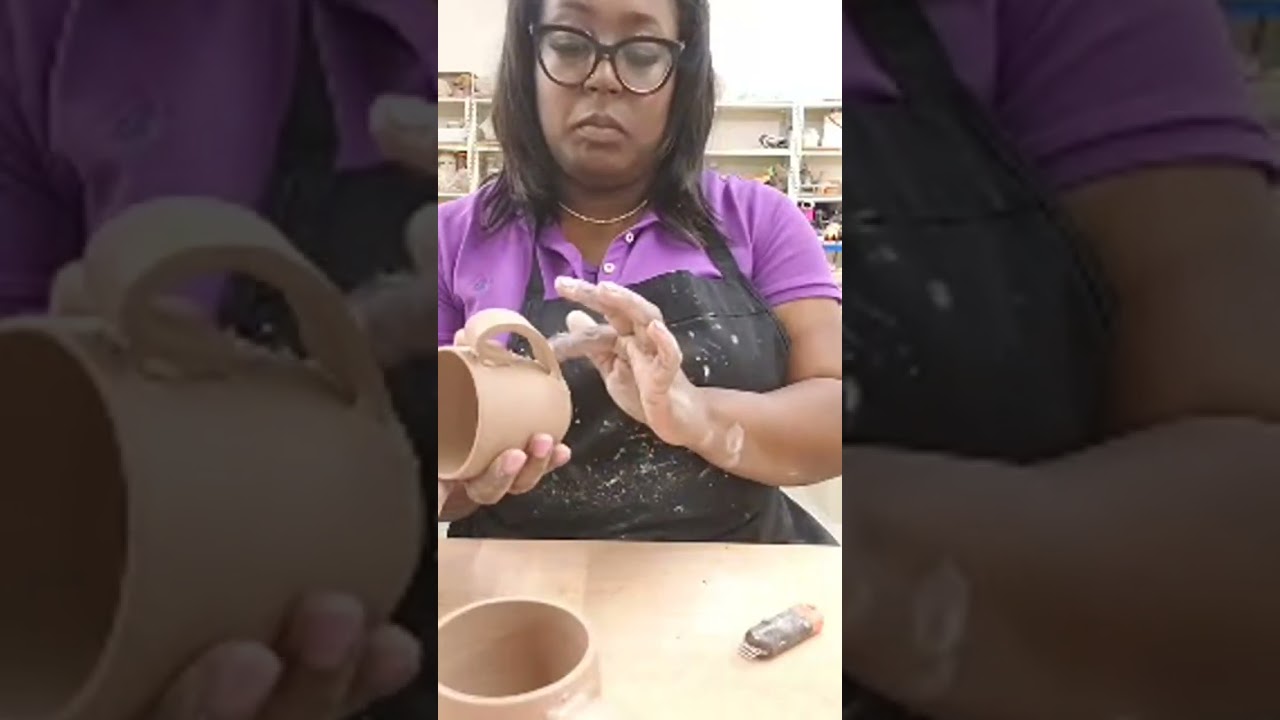 assembling matching mugs with handles