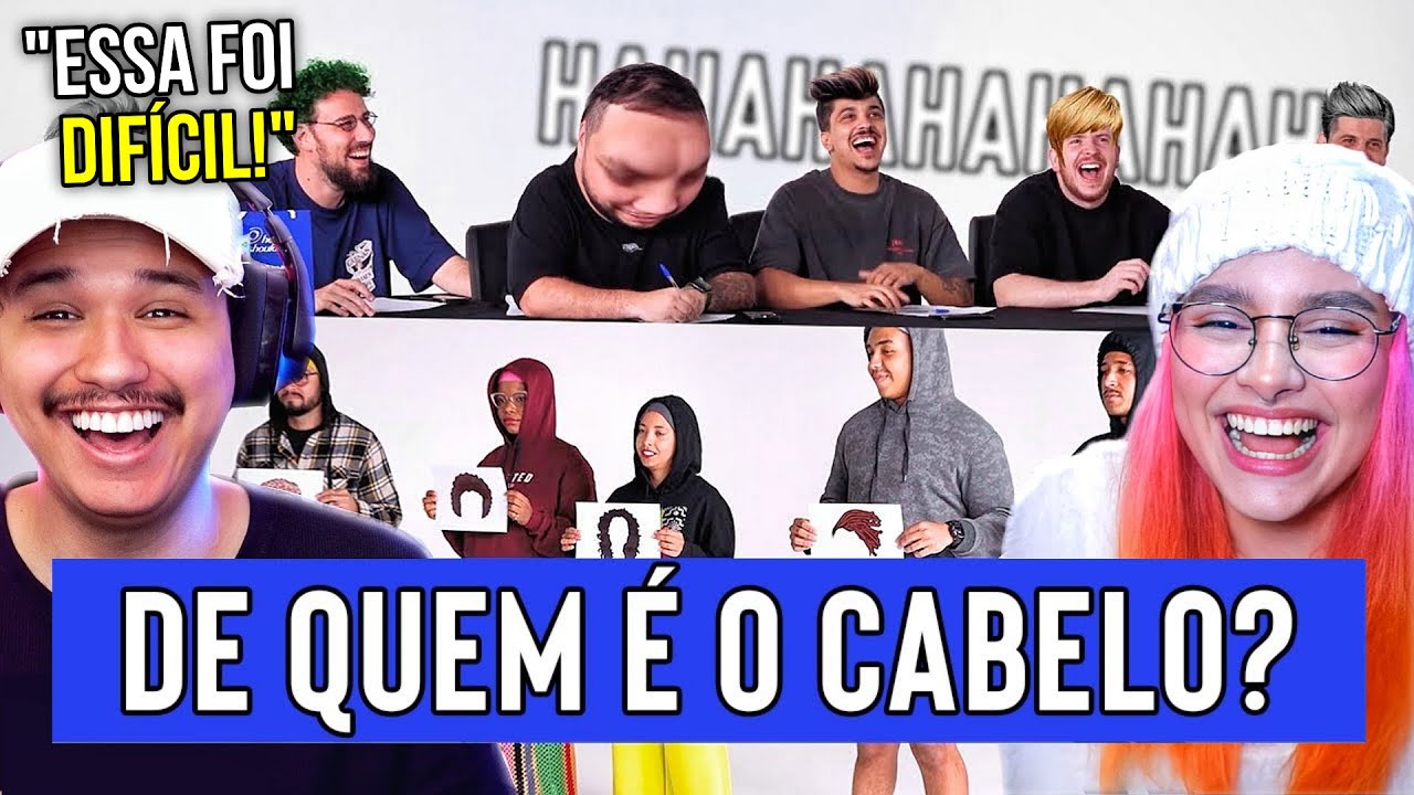 tentando advininhar de QUEM É O CABELO? | React Aqueles Caras