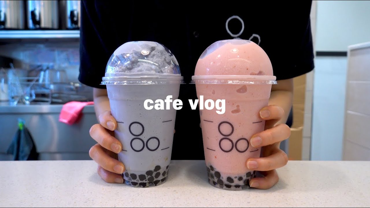 Sub)비가내리는날☂️카페의하루🌧,cafevlog,밀크티카페,ASMR,카페브이로그,nobgm