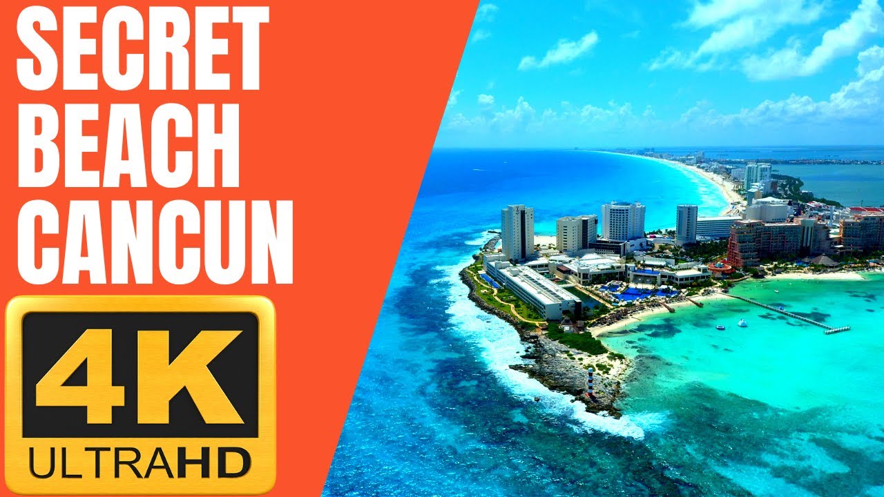 Cancun Secret Beach 4K Drone Video Mexico Hotel Zone |Travel Droner