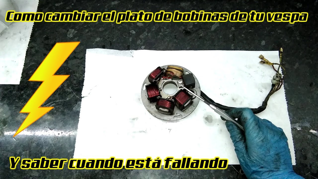 Como cambiar el plato de bobinas en una Vespa - Mecánica de la Vespa #8