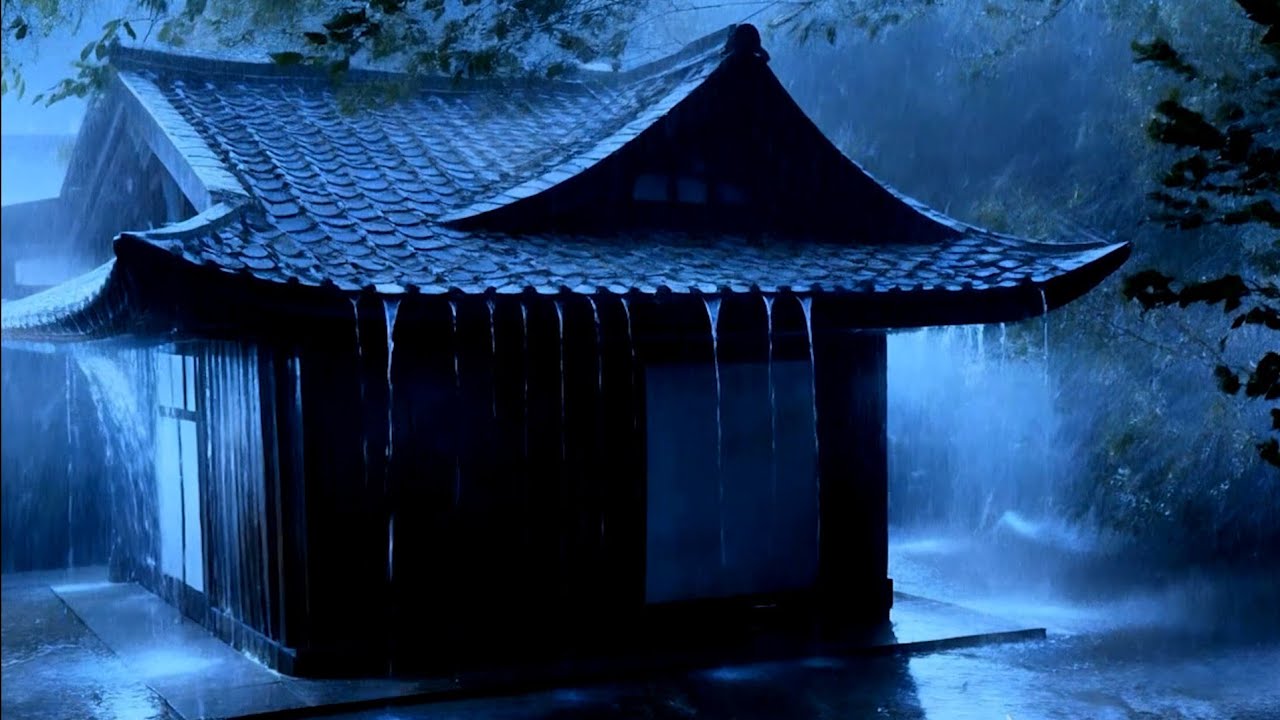 Overcome Stress to Sleep Instantly with Heavy Rain & Paramount Thunder Sounds on a Tin Roof at Night