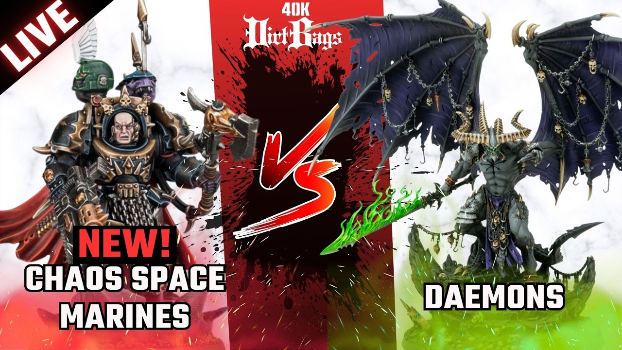 New CSM vs Daemons LIVE! | 40k Battle Report | Warhammer 40k