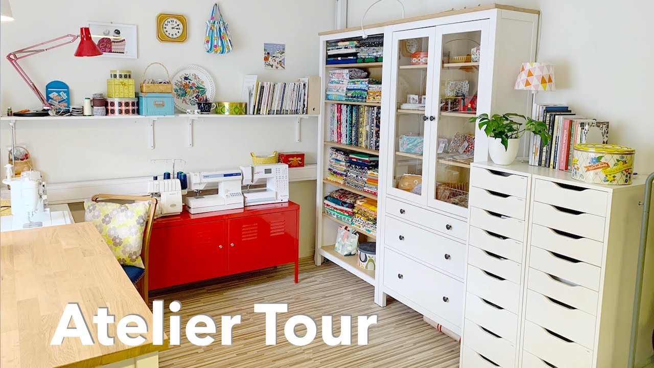Atelier Tour｜アトリエツアー｜Sewing Room｜北欧生地｜ヴィンテージ雑貨｜IKEA｜Craft Studio Room Tour ルームツアー｜Vintage Antique