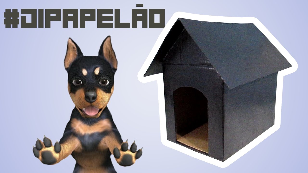 CASINHA DE CACHORRO FEITA DE PAPELÃO