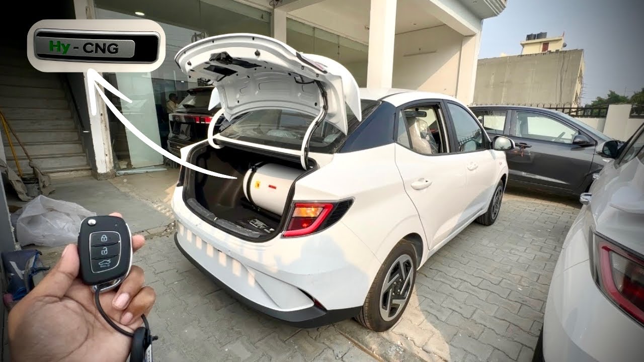 Hyundai AURA (S) HY-CNG 2024 | Hyundai Aura S-CNG Second Top model Review in Hindi !!