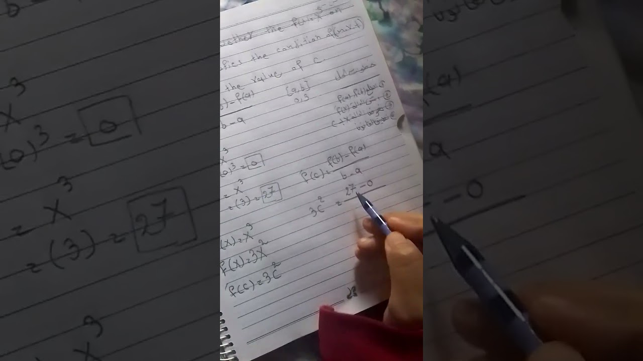 شرح سريع مبرهنه قيمه متوسطه // كليه تربيه لاساسيه // ماده تفضل 