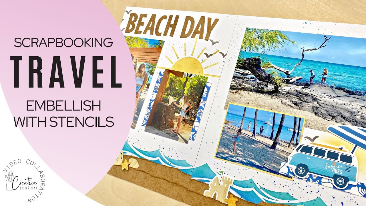 Travel Scrapbooking Tips & Ideas | Beach Hawaii Vacation 8.5 x 11 | Creative Design Team