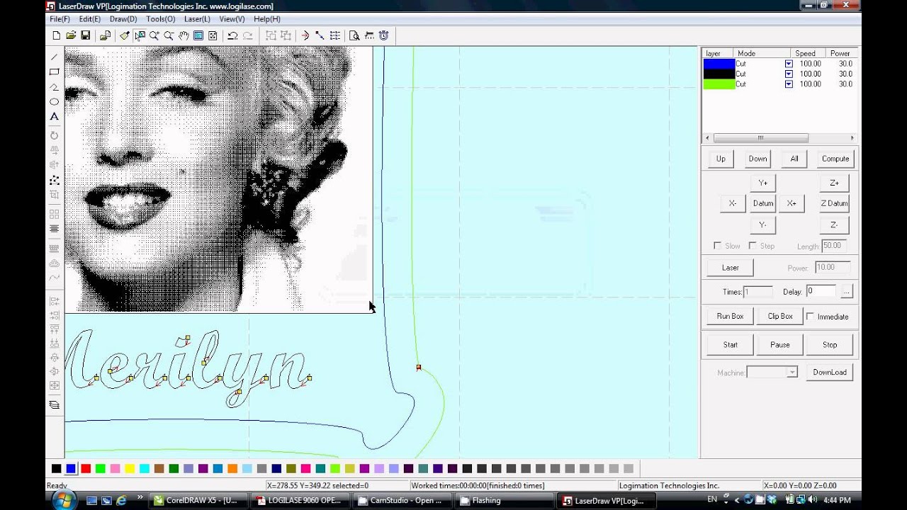 LOGILASE TUTORIAL PART 7 LASERDRAW SOFTWARE