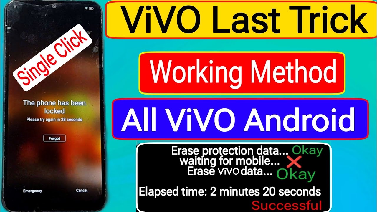 Vivo Hard Reset 2025 Working Code Of Vivo Y11, Y12, Y91, Y93, Y95, Y17, Y20, Y90 Hard Reset Unlock
