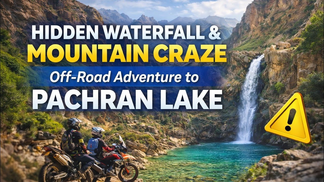 HIDDEN WATERFALL & MOUNTAIN CRAZE Off-Road Adventure to PACHRAN LAKE #travel #bike #rider #waterfall