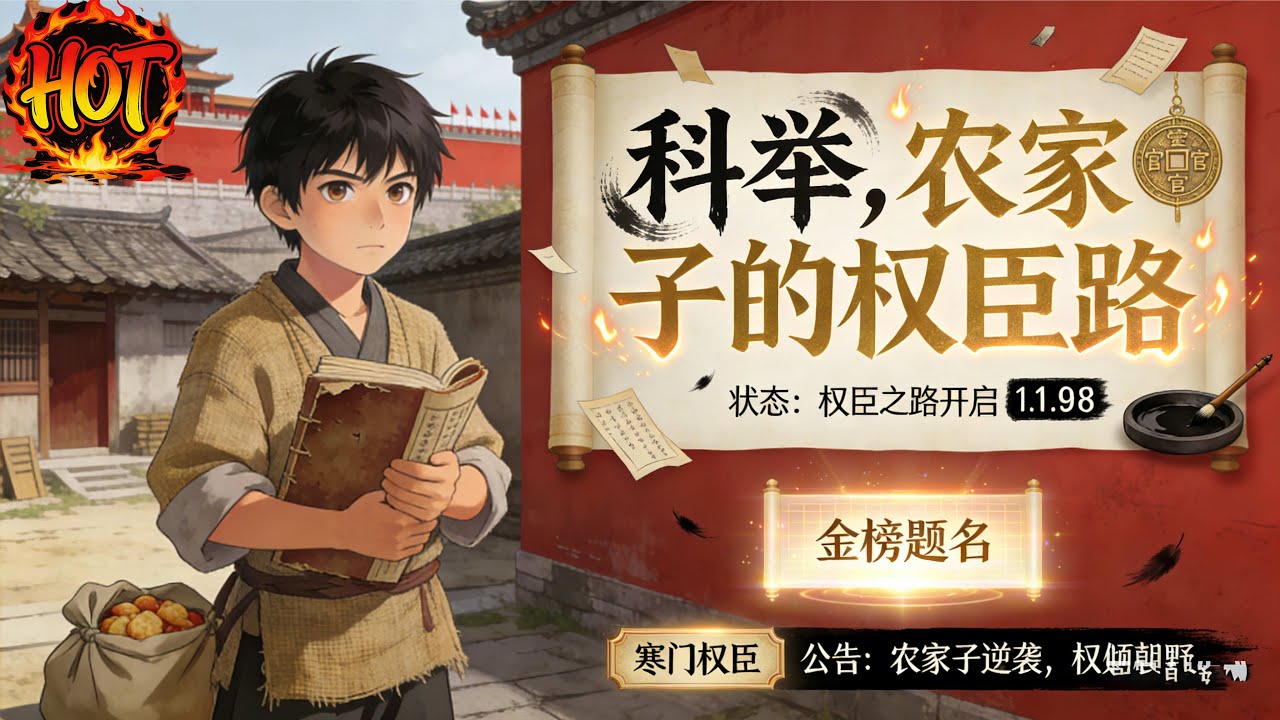✨【强推】《科举，农家子的权臣路 》1--62集现代卷王陈砚穿越大梁，本想靠举人养父躺平，却因抱错身世沦为贫苦农家子。面对大伯一家苛待与权贵打压#穿越 #末世 #异能 ##动态漫画# 漫野推文