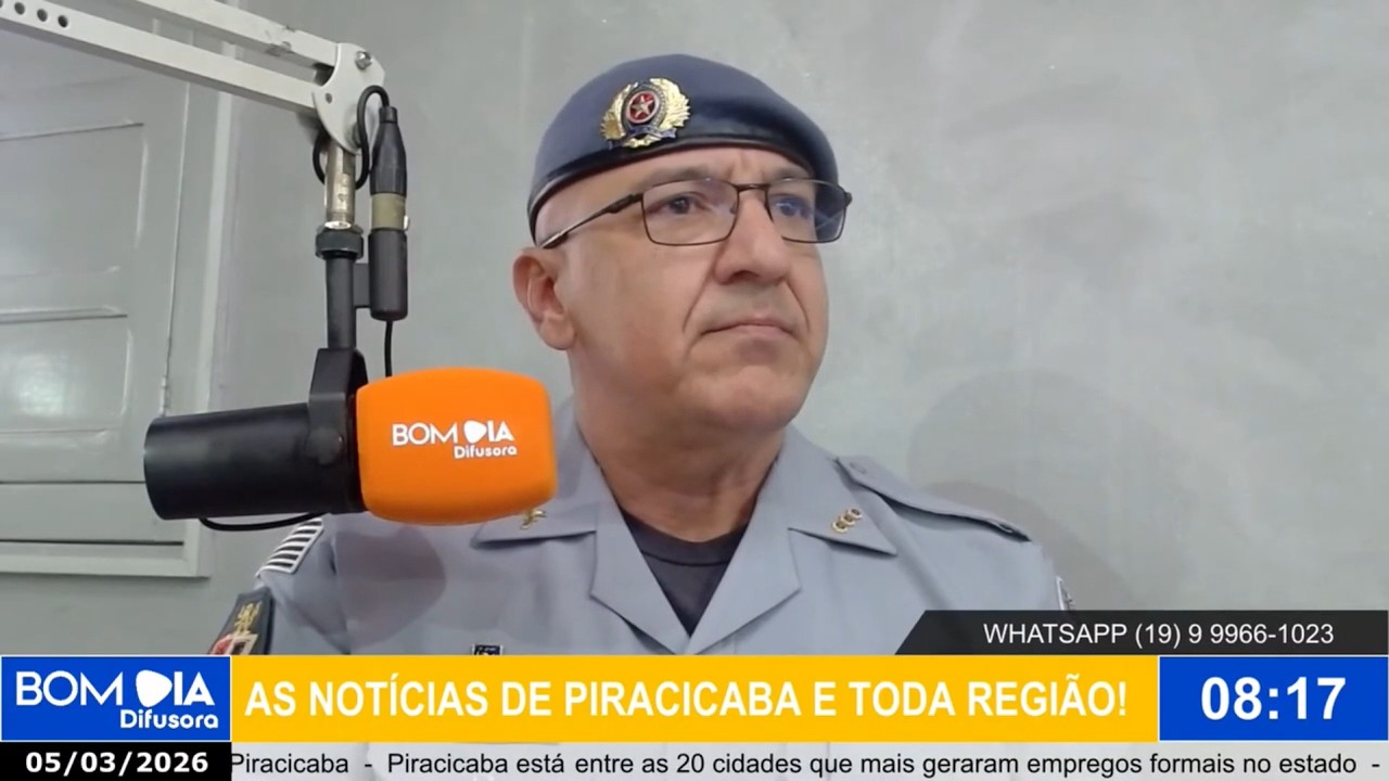 Coronel da Polícia Militar do Estado de São Paulo ressalta índices de segurança em Piracicaba