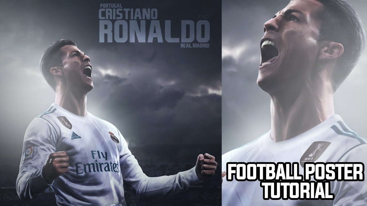 Photoshop Tutorial-| Football Design | GraphicsD | Cristiano Ronaldo | Real Madrid | Fifa 18