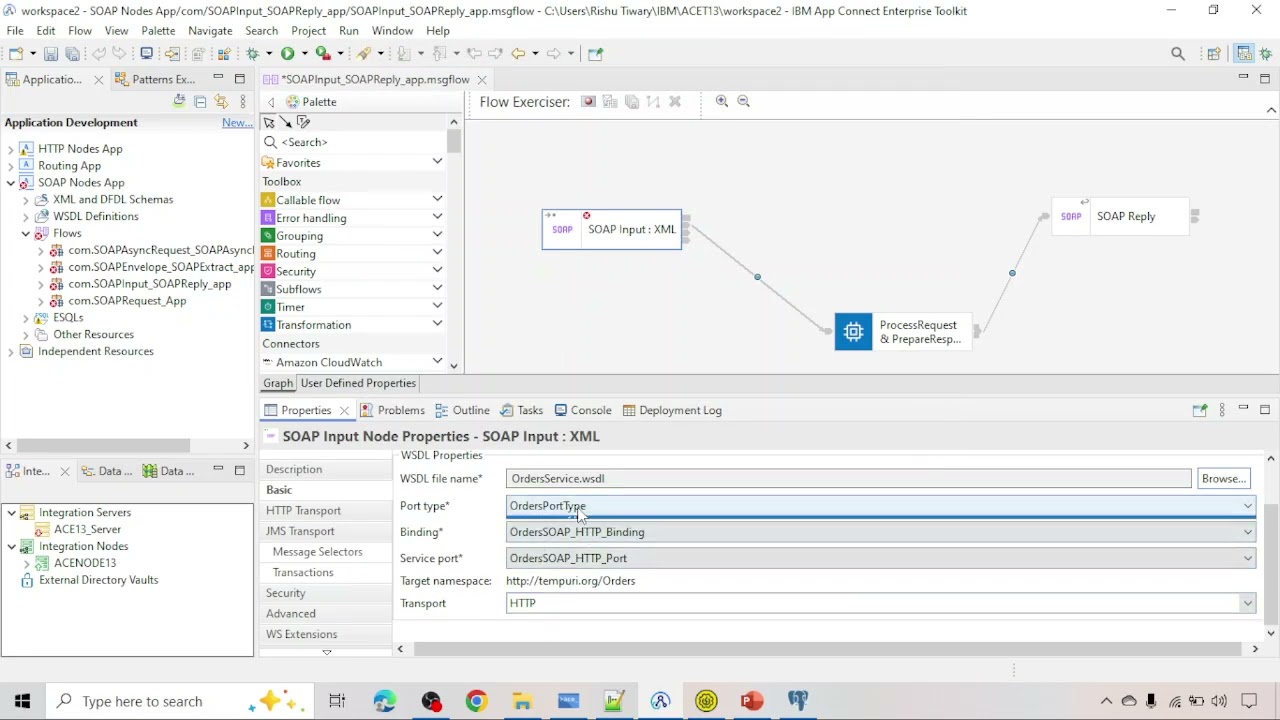 Узел SOAPInput и узел SOAPReply в IBM ACE || IBM ACE 13