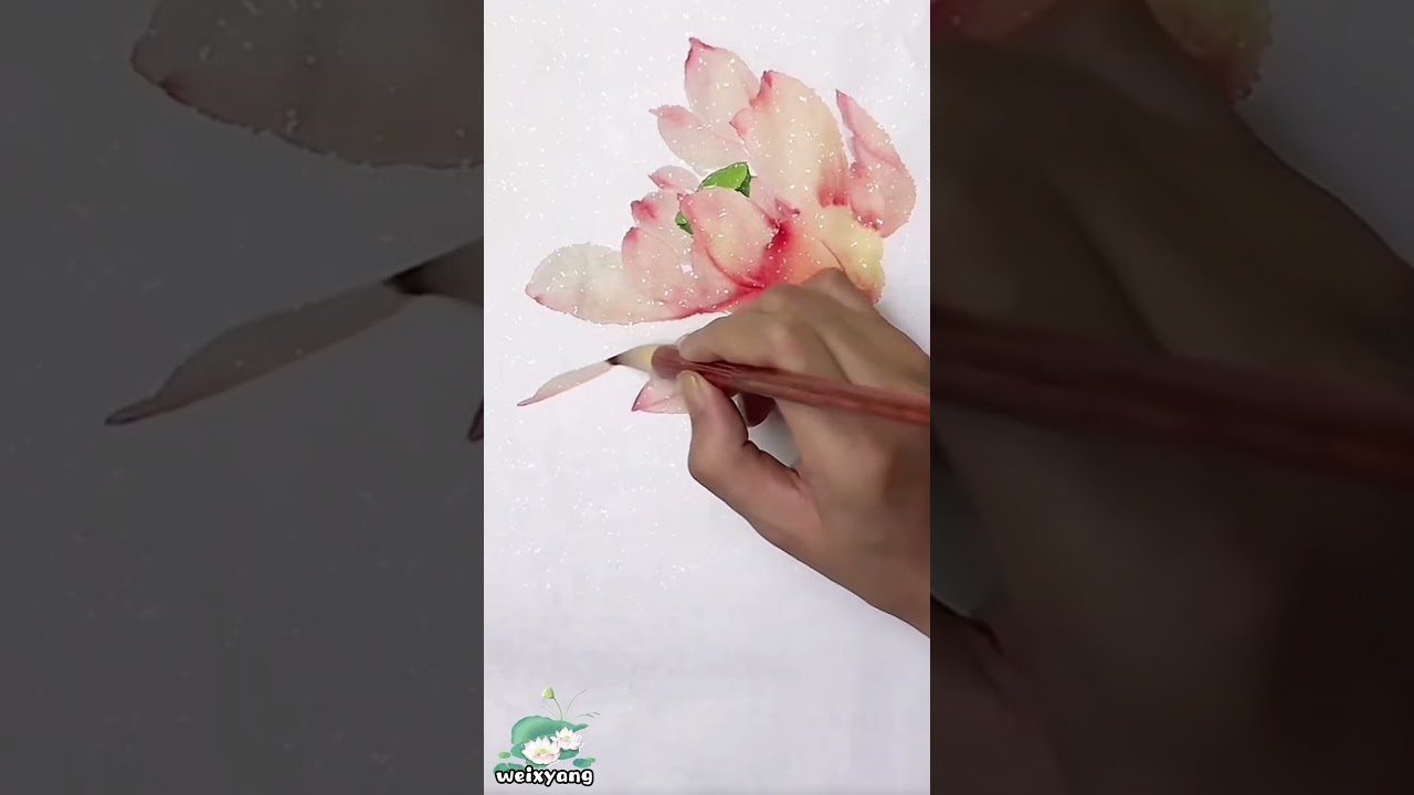 红荷 ink painting #Calligraphy Art  #chinaink #chineseart #painting #chinesecalligraphy  #watercolor