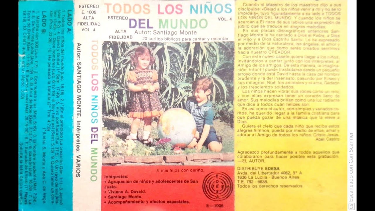 TODOS LOS NIÑOS DEL MUNDO (Canciones cristianas para niños), de Santiago Monte