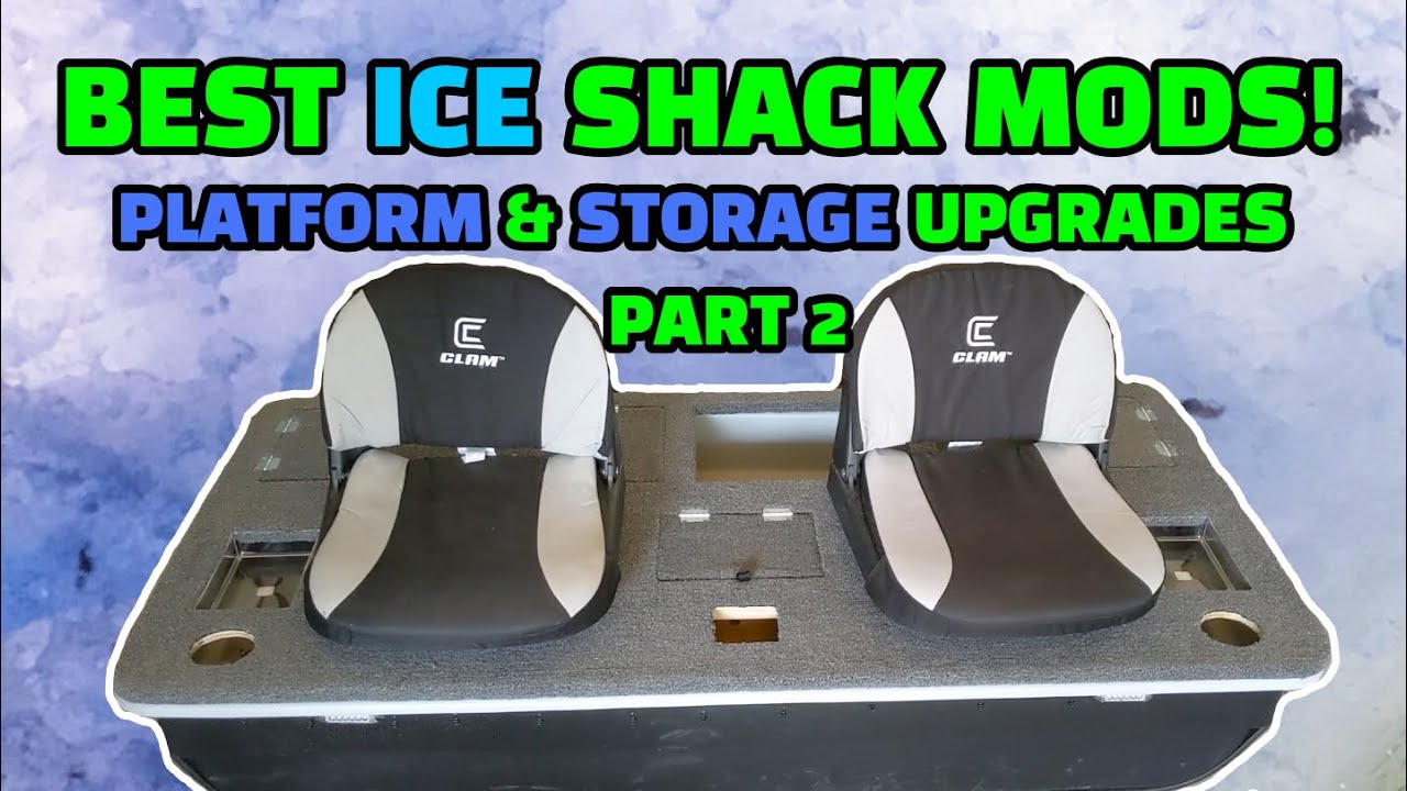 Trick Your Trap! CUSTOM Ice Shack (Fish Trap) Modifications Part 2. Platform and Storage Upgrades!