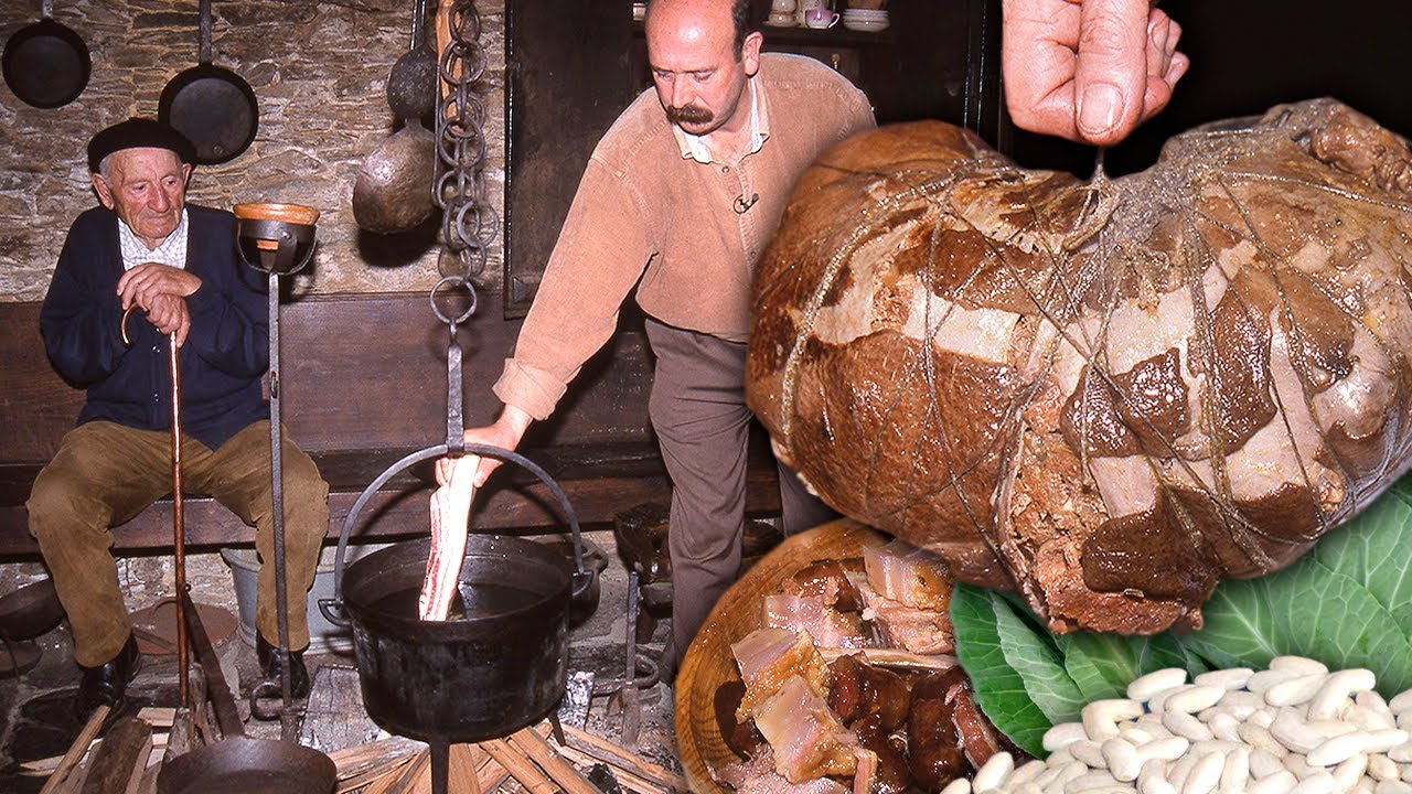 Аутентичное деревенское меню с домашними продуктами с бойни и из сада