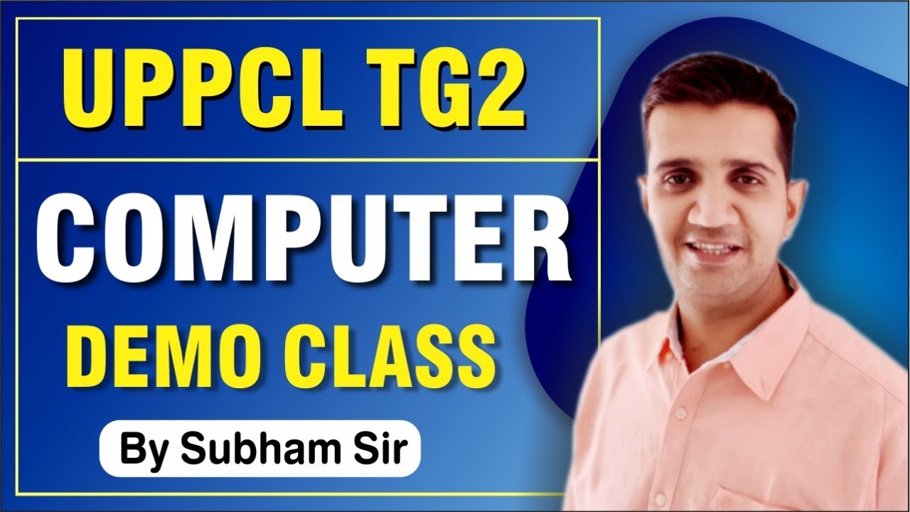 Computer  - DEMO CLASS   By Shubham sir | UPPCL Technician,  UPPCL TG2 Vacancy 2020
