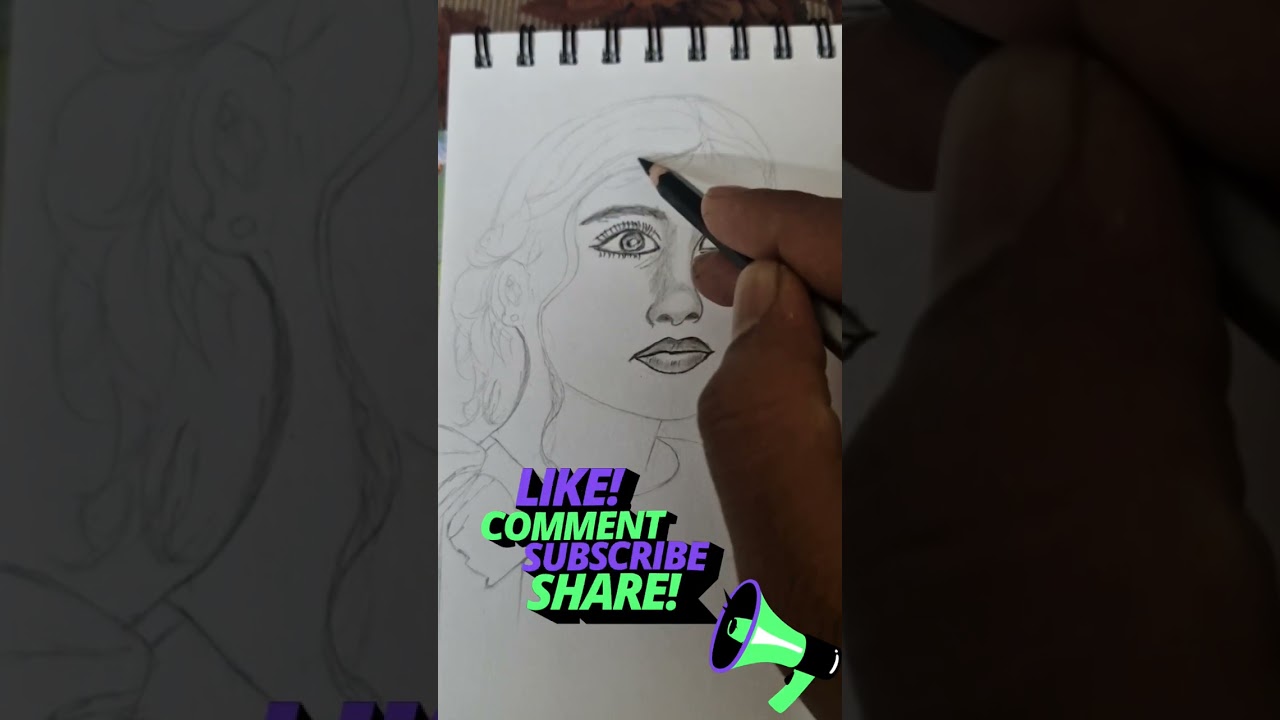 How to draw a Girl Portrait ||Step-by-Step tutorial || @askarts_25 #drawing #art #pencildrawing 