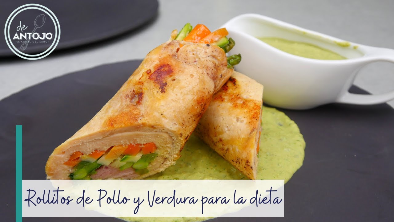 Rollitos de Pollo y Verdura para mantener la dieta