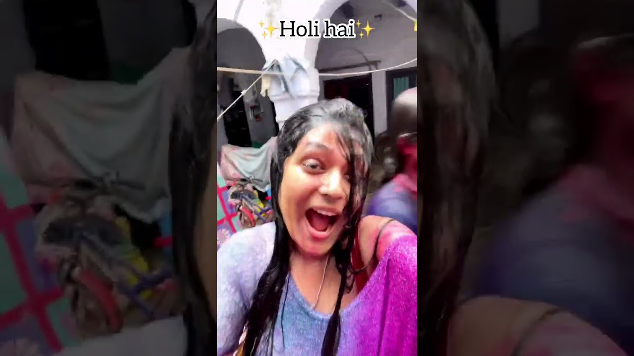 My Holi Vlog In My Home Town Mirzapur Desi Style Celebration #shorts #trending #ashortaday