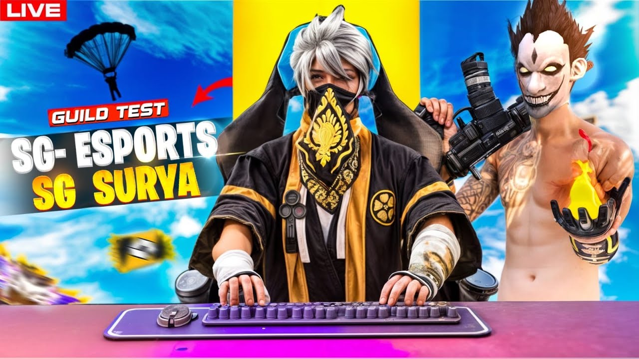 🔴GUILD TEST AND GIVEAWAY 1VS4 / DAY 30 SHYAMA FF IS LIVE  #livestream #freefirelive #shortslive